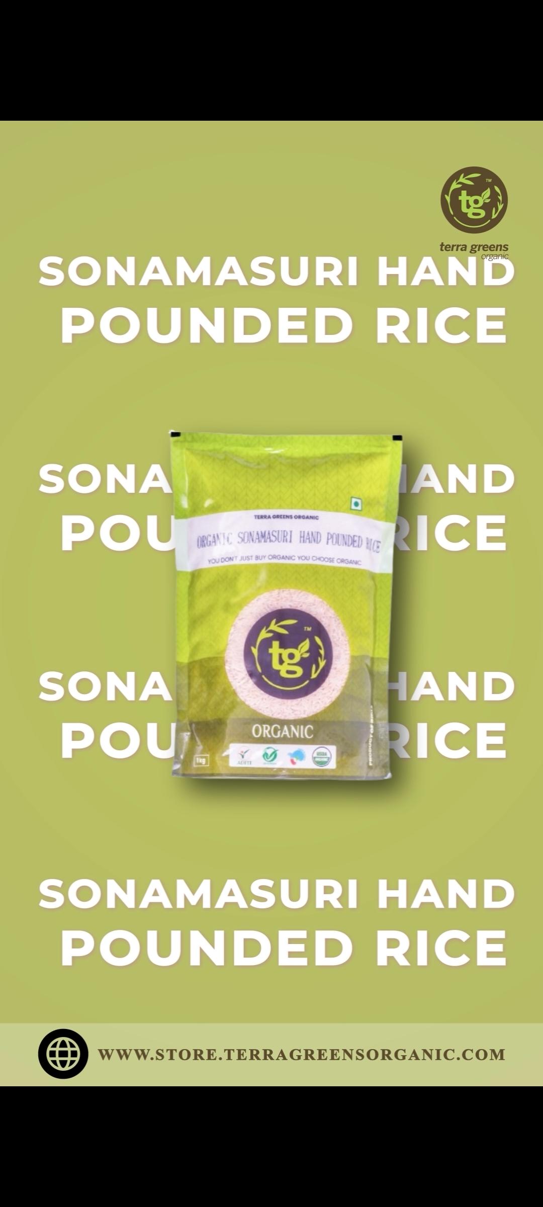Organic Sonamasuri Hand pounded Rice (Unpolished)